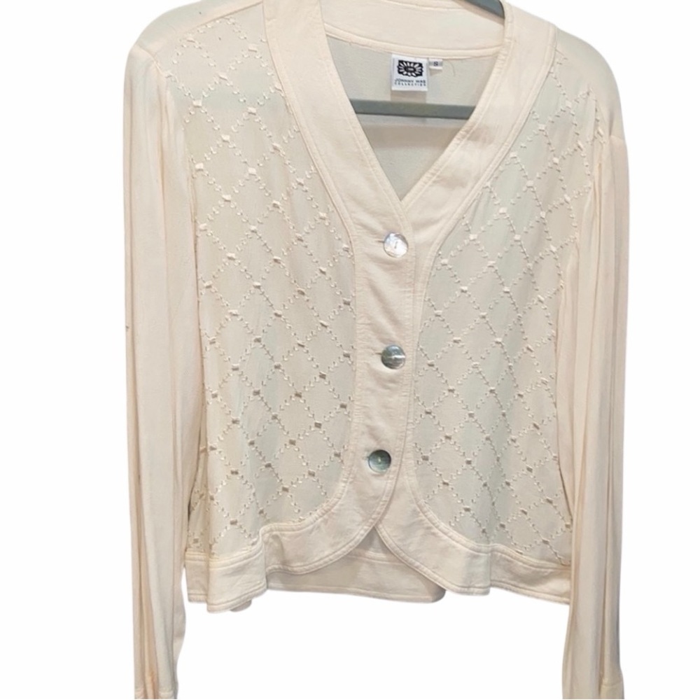 ⚡️Johnny Was Button-Up Eyelet Knit ⚡️